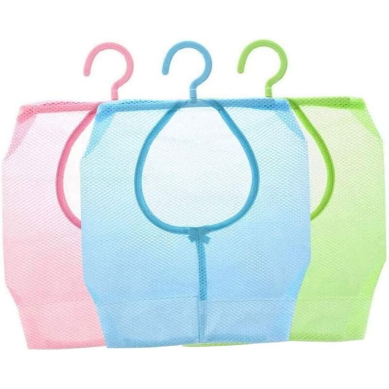 3PCS Clothes Peg Bag Mesh Storage Bag with Hook Hanging Storage Basket for Laundry Closet Peg Bags - Csparkv