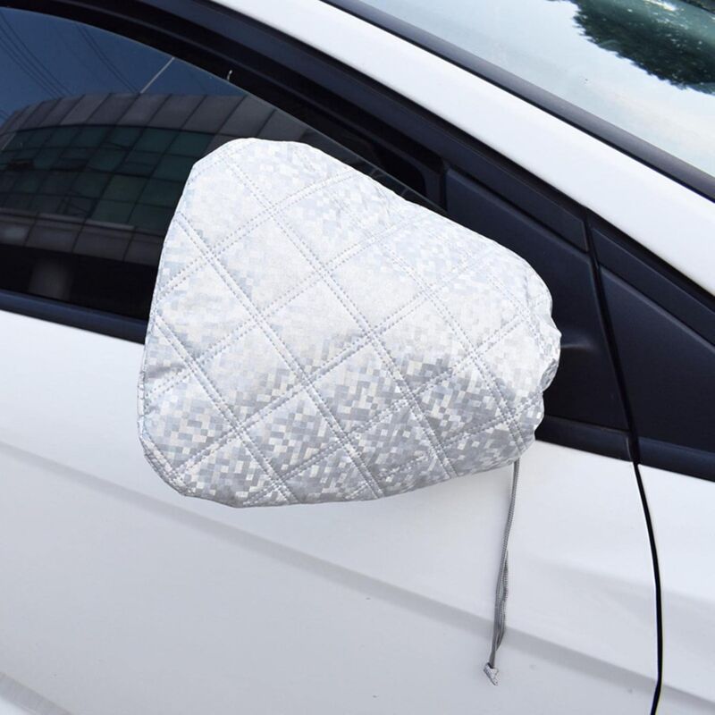 4 fundas para espejo retrovisor de coche, protección contra heladas, impermeables, gruesas, acolchadas, de aluminio, resistentes al agua - Csparkv