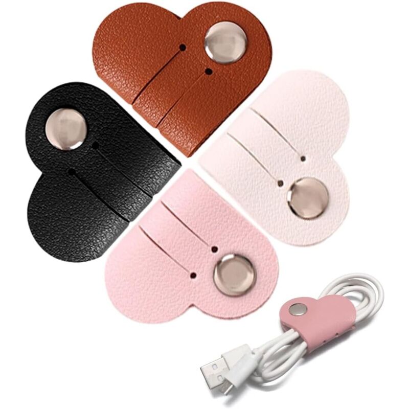 Csparkv - 4 Pièces Attaches de Câble Réutilisables Gestionnaire de Câbles, Collier De Serrage
