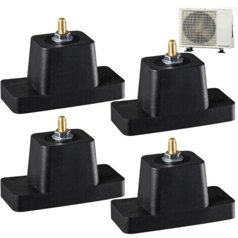 CSPARKV 4 pièces de Support en Caoutchouc Climatiseur Amortisseur de Vibrations en Caoutchouc, Climatiseur Socle d'amortissement pour Climatiseur Unité Extérieure