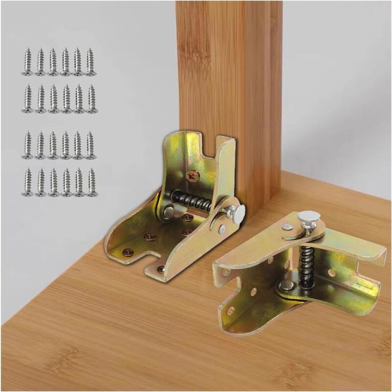 Csparkv - 4 pieds de table pliante verrouillables Pieds de table pliante Supports pliants autobloquants pour pieds de table pliante, plans de travail