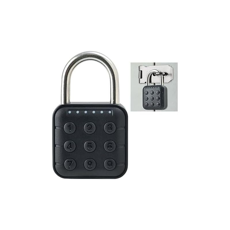 Csparkv - 4.6×5.7×2cm)Serrure à Mot de Passe à 6 Chiffres, Serrure à Combinaison électronique Noire pour L'extérieur, Serrure D'école, Serrure de