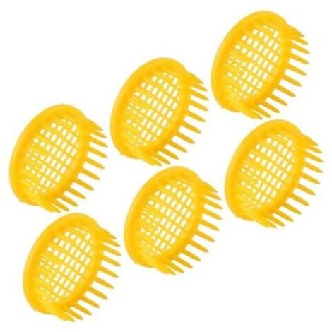 CSPARKV 4.7cm 6 Pièces Cage reine des abeilles jaune apiculture tapettes petite ruche support de cadre d'abeille apiculteur attrape-abeilles cage à abeilles matériel apicole Plastique Yellow