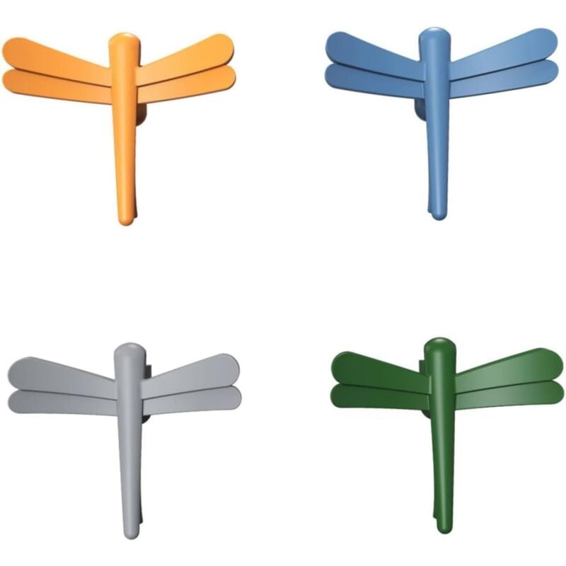 4Pcs Dragonfly Hook Towel Hooks Sealing Accessory Coat Hooks Fixing Clips Fixing Clip Multifunction Sealing Clip Practical Magnetic Clip Abs - Csparkv