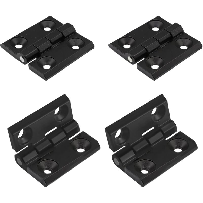 Csparkv - 4Pcs Zinc Hinges 40x40x5mm, 270 Degree Pivot Heavy Door Hinge, Stainless Steel Exterior Hinge, for Fixed Doors, Small Windows, Drawer,