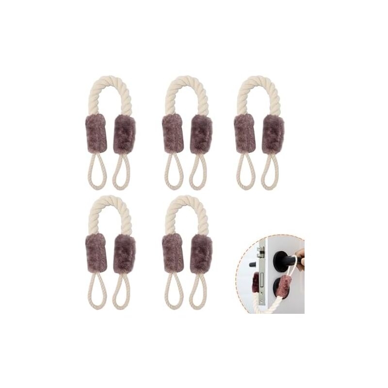 Csparkv - 5 cordones antipellizcos para puerta que evitan lesiones en los dedos, cuerda de algodón suave multifuncional de 60 cm
