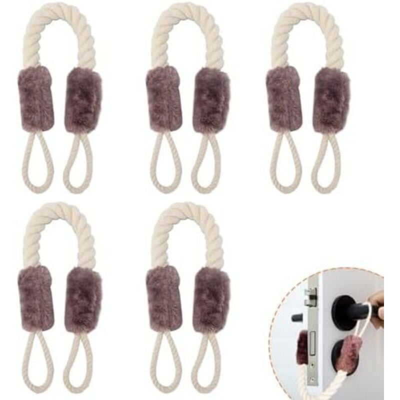 Csparkv - 5 cordones antipellizcos para puerta que evitan lesiones en los dedos, cuerda de algodón suave multifuncional de 60 cm