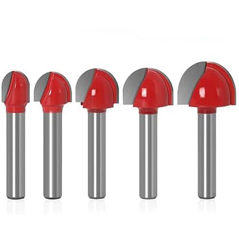 Csparkv - 5 Pcs Fraise à Fond Rond Bois, 8mm Fraise Defonceuse, Gravure Fin Mill Outil de Coupe, Fraise à Bois Raboter Outil de Travail du Bois (5)