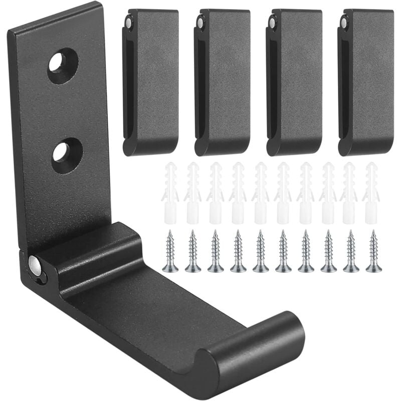 Csparkv - 5 Pieces Foldable Wall Hooks, Foldable Wall Mount, 90 Degree Folding Hook, Coat Hooks Coat Rack with Screws for Office Kitchen Bedroom