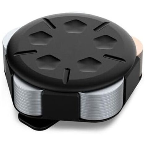 CSPARKV 5.6x1.8cm Boîte de rangement pour pièces de monnaie – Boîte de rangement portable classique en plastique noir de qualité supérieure pour voiture maison bureau