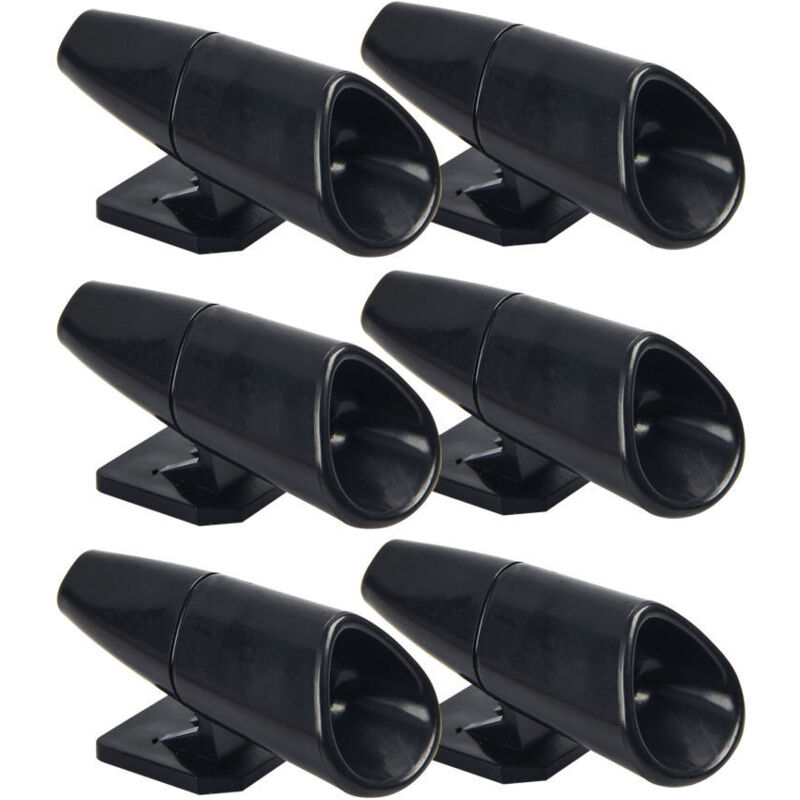 Csparkv - 6 pack Sifflets de cerf Avertissement de la faune sifflet ultrason anti gibier pour voitures, véhicules, motos, noir Ultrasonique Cerf