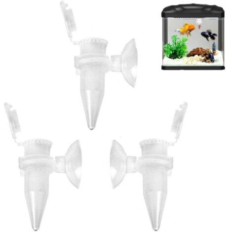 CSPARKV 6 Pièces, Distributeur Automatique De Nourriture pour Poissons, Mangeoire Conique pour Aquarium, Ver Rouge, Entonnoir, Tasse, Outil d'alimentation pour Poissons