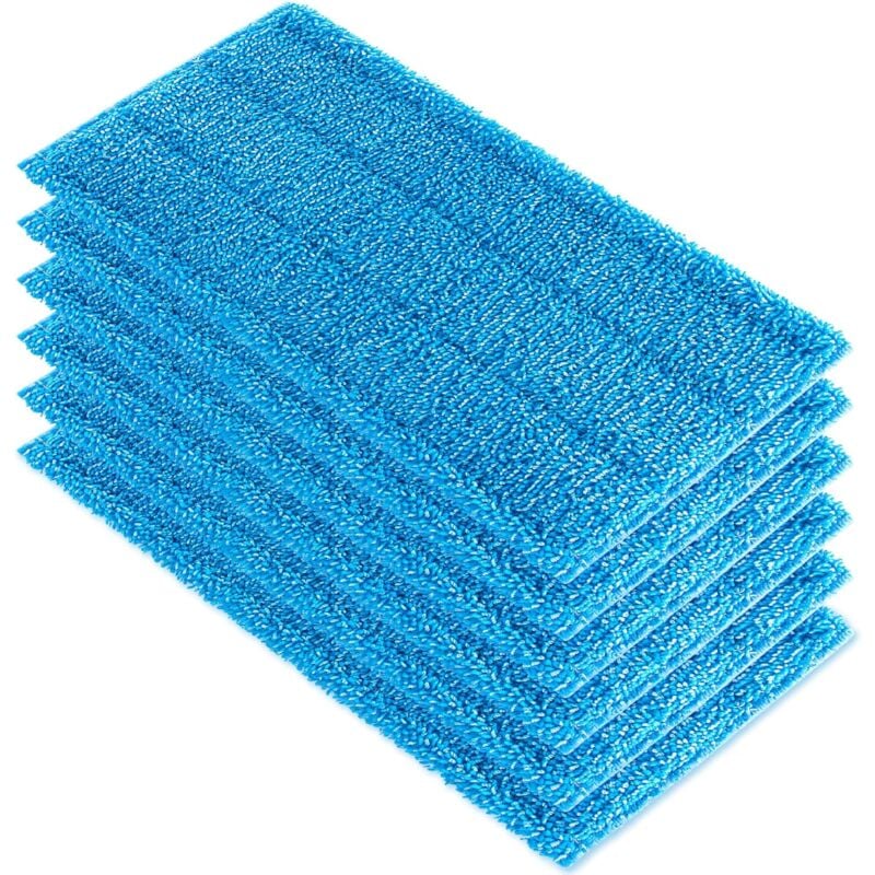 Csparkv - 6 Remplacement Lingettes Reutilisable pour Swiffer WetJet Spray Balais Lavables en microfibre (Bleu)