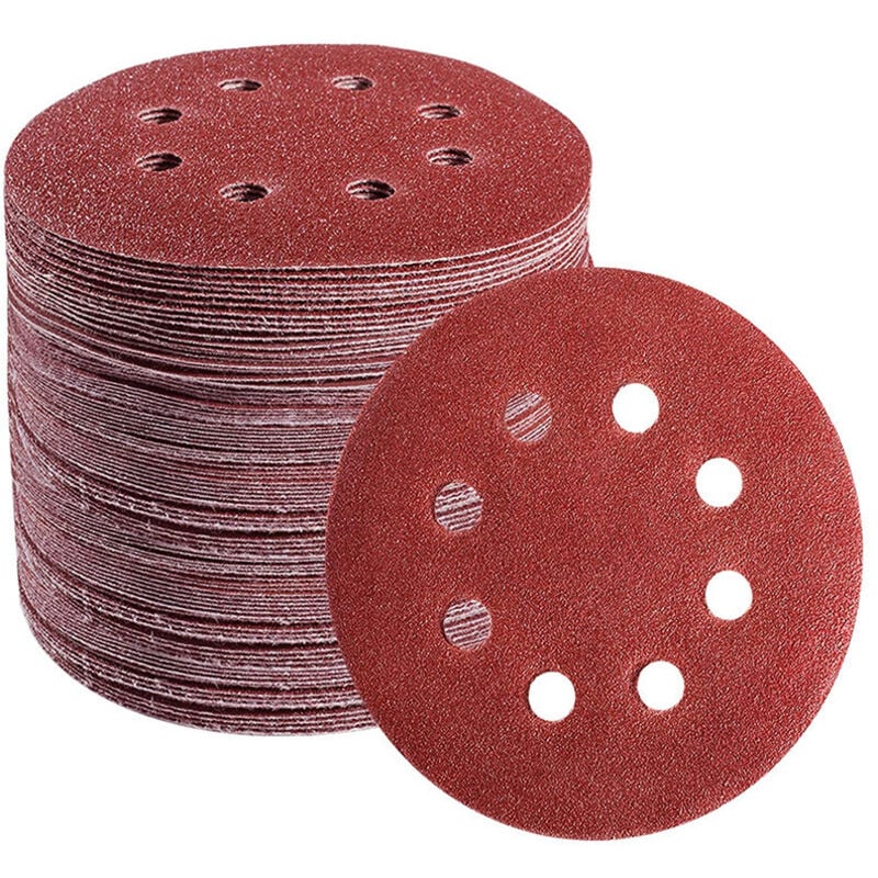 Image of 60 8-Loch-Scheiben – Schleifscheiben 125 mm Schleifpapier-Exzenterschleifer - Csparkv