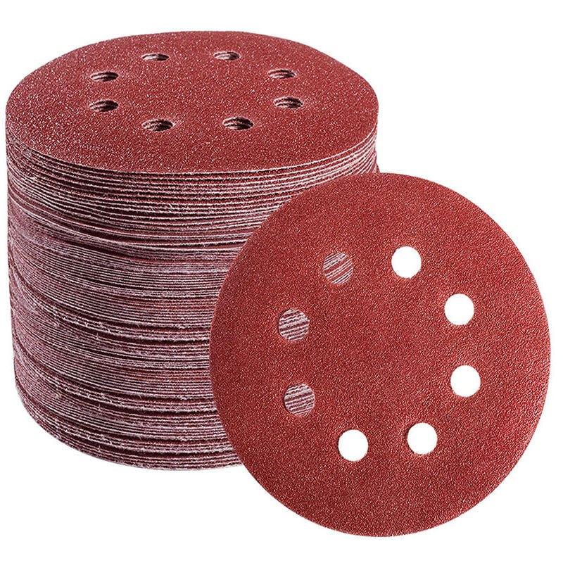 Csparkv - 60 Disques à 8 trous - Disques de Ponçage Papier Abrasif à Poncer 125mm Ponceuse Excentrique