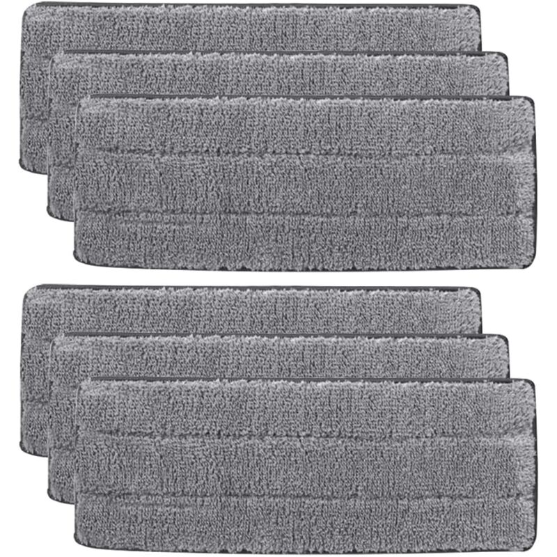 Csparkv - 6pcs Tampons de Vadrouille,Mop Remplacement des Tampons,Tampon de Nettoyage de Tête de Balai de Ménage en Microfibre,pour Le Nettoyage et