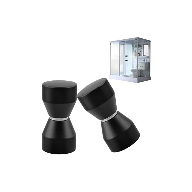 CSPARKV 6x3cm 2pcs Shower Door Handle, Door Knob Aluminum Alloy Knob, Door Handle for Bathroom Kitchen Home Office Hotel