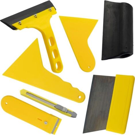 CSPARKV 7 pièces - Accessoire vitres Vinyle fenêtres raclette Cutter Lame grattoir Protection Solaire Automobile - en Plastique