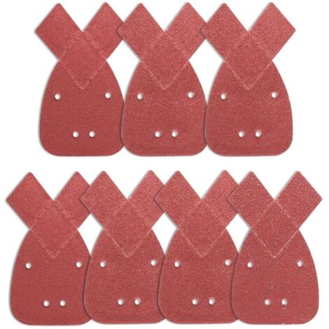 CSPARKV 70 Pièces Feuilles Abrasives Papier Abrasif Triangles 10 X 60/80/ 120/180/ 240/320/ 400 Grains Feuille de Ponçage de Ponçage Fit Detail Palm Sander