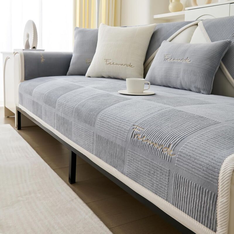 Csparkv - 70x150cm)Housse de Canapé Dangle -Matelassé,Housses pour Meubles 3 Places Couvre Canapé,Couverture De Canapé en Forme De L,revetement de