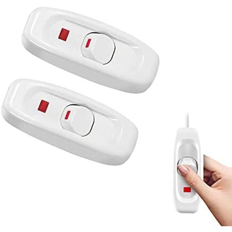 72x26x21mm Interrupteur pour Lampe Interrupteur avec Voyant pour Lampe de Chevet Lampe Table Câble éLectrique (AC250 ) - Csparkv