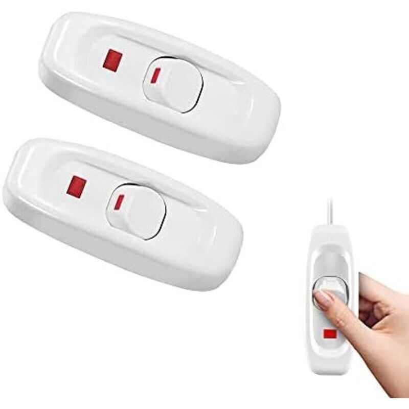 CSPARKV 72x26x21mm Interrupteur pour Lampe Interrupteur avec Voyant pour Lampe de Chevet Lampe Table Câble éLectrique (AC250 )