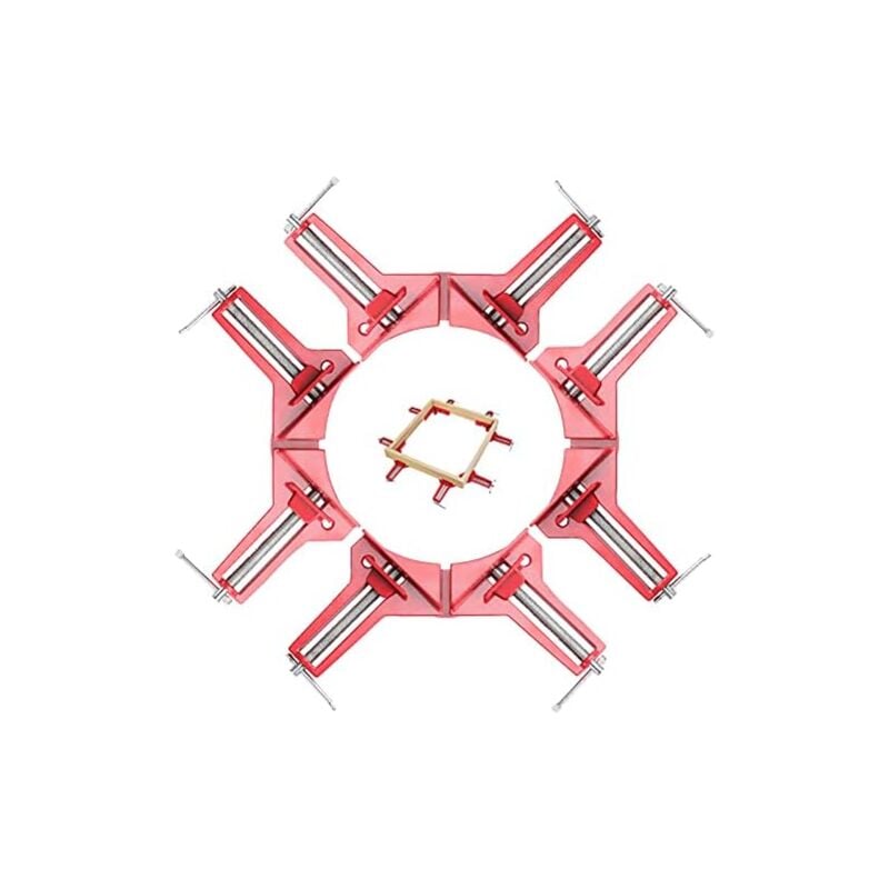 Csparkv - 7.5cm 4 pcs Pince à Angle Droit de 90 Degrés,D'Angle Reglable à Bois Ensemble,Pinces D'angle pour le Travail du Bois
