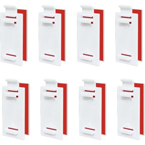 CSPARKV 8 pcs Blind Fixing without Drilling, Roller Blind Brackets, Short Adhesive Brackets for Blinds, Double Blind without Drilling Blind Fixing, for Roller Blinds, Blackout Shutters