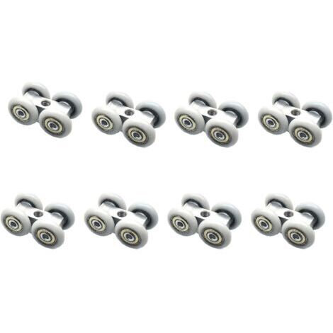 CSPARKV 8 Pièces Roulettes Pour Portes Coulissantes, Roulettes Pour Portes Coulissantes, Porte coulissante à roulement à billes, Adaptées aux Balcons, Cuisines, Salles à Manger