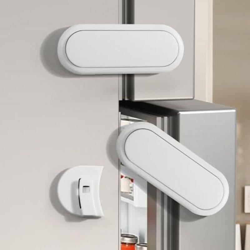 8 piezas de cerradura de puerta para bebé, bloqueo de puerta de seguridad para bebé, seguridad de armario para niños para refrigerador de ventana,