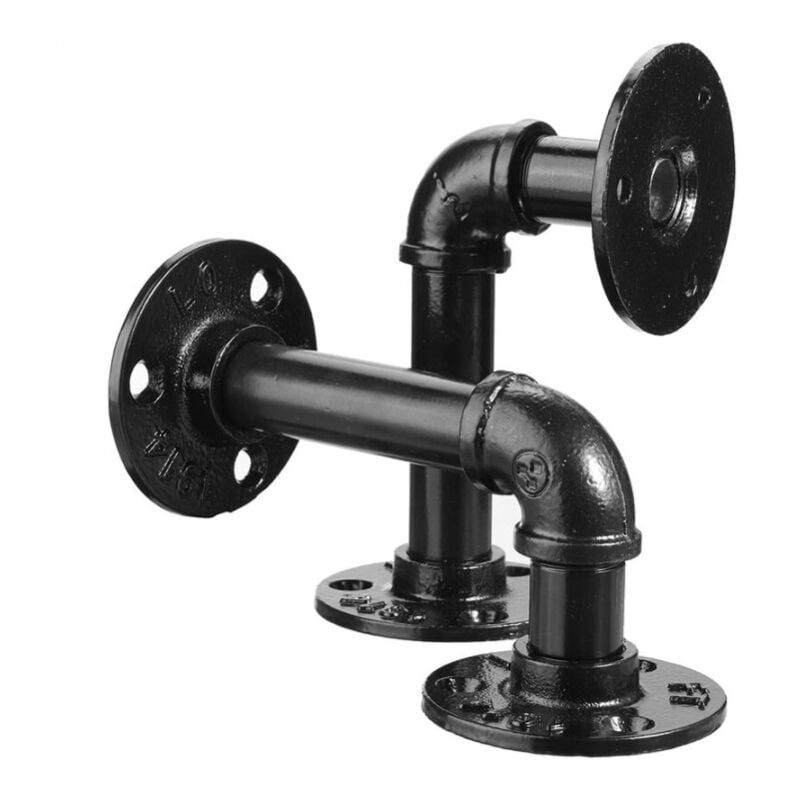 Csparkv - 8 x 15 cm noir) Lot de 2 Console acier industriel vintage