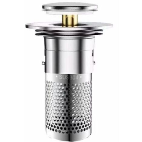 CSPARKV (8.7×6×3cm)2 Pièces Bonde Lavabo Universel,Bouchon de Vidange Amélioré,Pop Up Bouchon de Vidage Universel,Bouchon de Crépine avec Filtre à Cheveux pour évier de Comptoir