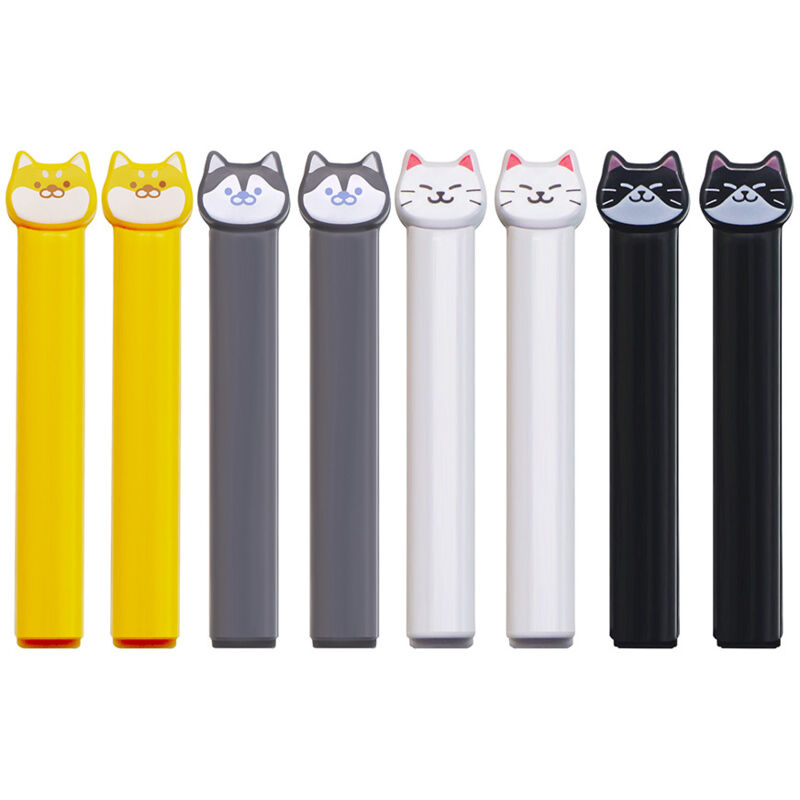 8Pcs Reusable Plastic Snack Bag Seal Clips Keep Out Moisture - Animal Cat Puppy Pattern - Mixed Color - Csparkv