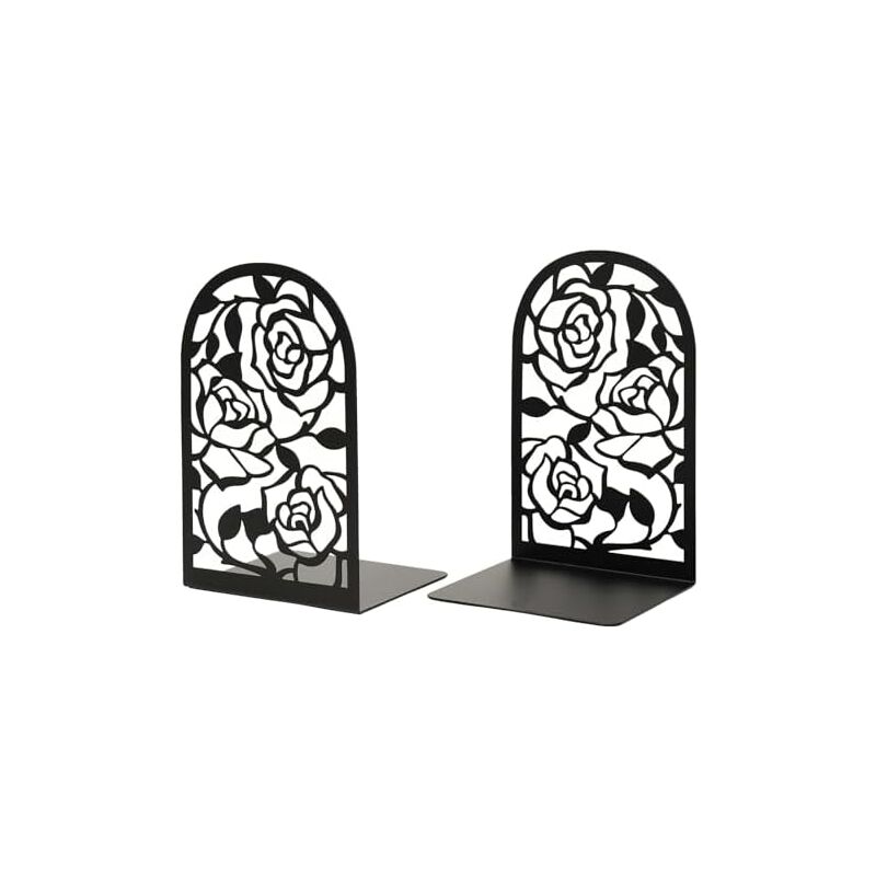 Csparkv - 9x12x17.5CM Serre Livre Métal, Lot de 2 Supports de Cale Livre, Serre-Livre, Serre Livres pour Pupitre de Lecture, Pupitre, Serre-Livres