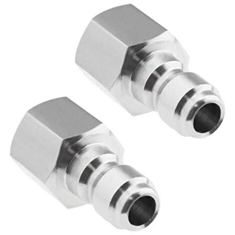 CSPARKV Adaptateur de Nettoyeur Haute Pression 1/4 pouce Femelle Raccord NPT Prise de Connexion Rapide Coupleur en Acier Inoxydable 304 pour Lance de Pulvérisation 5000 PSI