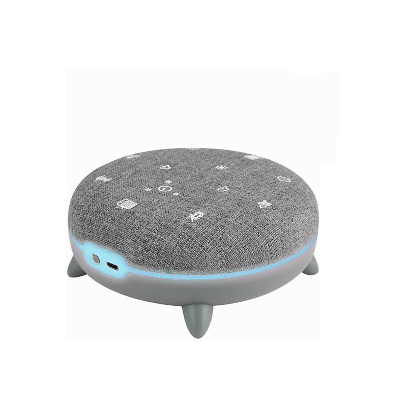 Csparkv - Aide à la relaxation, Machine à Bruit Blanc avec 7 sons apaisants, Streaming musique via Bluetooth, 8 ambiances lumineuses, programmes