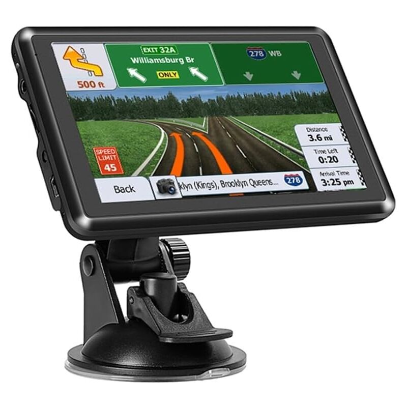 Csparkv - Appareil de navigation gps 5' 8 Go + 128 Mo avec navigation pour voiture, camion, navigateur gps de 12,7 cm avec mémoire de 8 Go et