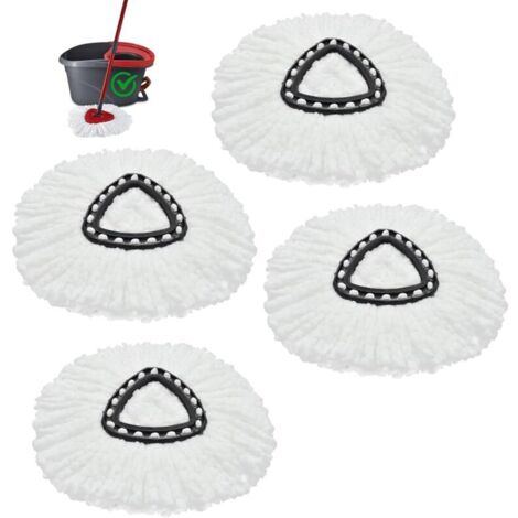 CSPARKV Balais Serpillères Réutilisables pour Vileda Turbo EasyWring&Clean Spin Système Serpillères de Rechange Microfibre, Serpillière Têtes de Balai Serpillères Rechange Lavables Chiffons