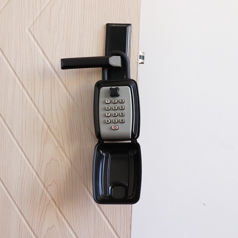 Csparkv - Boite a Clefs Securisee Exterieur, Grande Boitier a Cle Avec crochet avec Code 12 Chiffres Étanche Antirouille Boite à Clé Sécurisée,