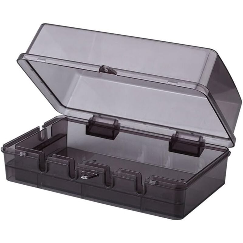 Boîte de prise étanche pour l'extérieur, 6 prises de courant, boîtier électrique en abs pour jardin, terrasse, jardin, cour, noir - Csparkv