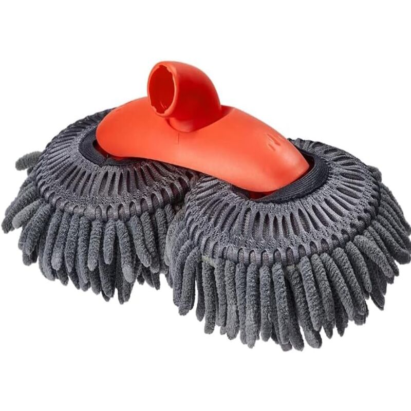 Csparkv - Brosse Lavage Voiture Nettoyage en Chenille Chiffon Eponge Pelucheuse, Vadrouille Lavage Télescopique Nettoyage Balai Pinceau Nettoyeur Kit