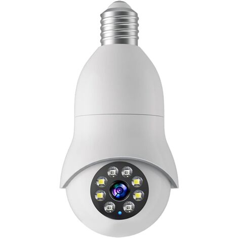 CSPARKV Bulb Camera, 360° 2.4GHz/ 5GHz WiFi 1080P Bulb Camera with Night Vision, Guardcam Bulb Surveillance Camera, Auto Tracking, Two-Way Audio, Motion Detection (1)