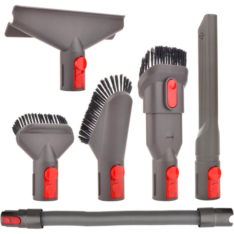 Buse Brosse Accessoires Kit avec Tuyau Extensible pour Dyson V7 V8 V10 V11 V11 SV10 SV11 SV14 Aspirateur, Quick Release Nettoyage Tool Kit pour