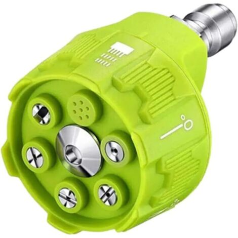 CSPARKV Buse de pulvérisation multifonction 6 en 1 pour nettoyeur haute pression max 3500 psi – Accessoires de nettoyeur haute pression portables, embouts de connexion de 6,35 mm pour sol, terrasse