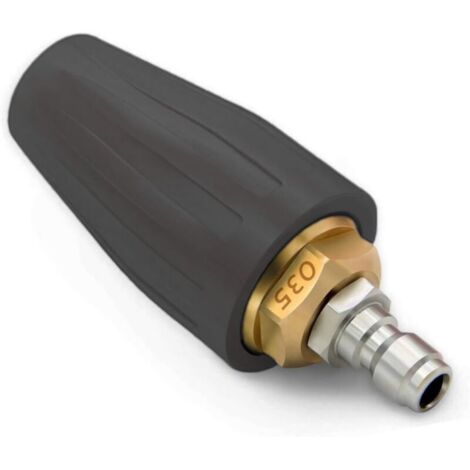 CSPARKV Buse De Turbine Rotative Universelle Pour Nettoyeur Haute Pression à Eau, 035 Buse Nettoyeur Haute Pression, 4000 Psi, Calibre 1.156 Mm, 1/4 Raccord Rapide Buse De Nettoyage à Turbine Rotative
