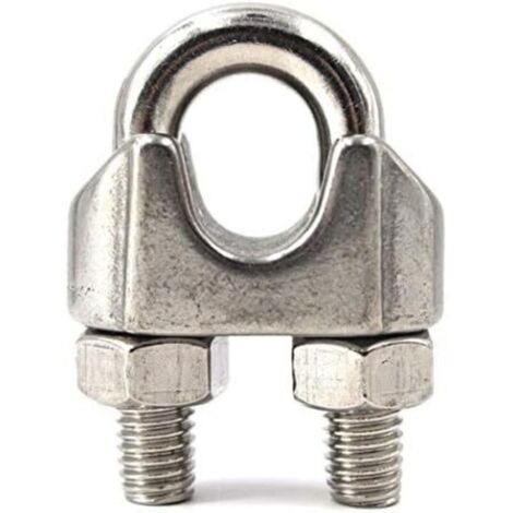 CSPARKV Câble métallique Clip câble Colliers de serrage en acier inoxydable 304, M2 20 pièces