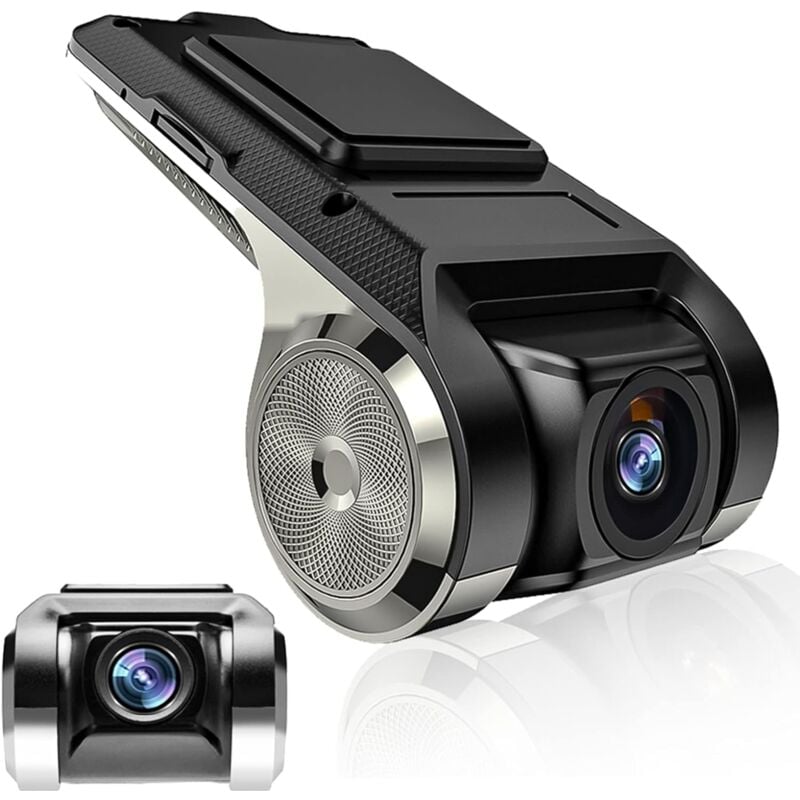 CSPARKV Camera Dash Voiture HD Mini DVR Enregistreur Caméra de Voiture Angle de Vision de 170 °, G-capteur, GPS Intelligent ADAS Driving Recorder USB