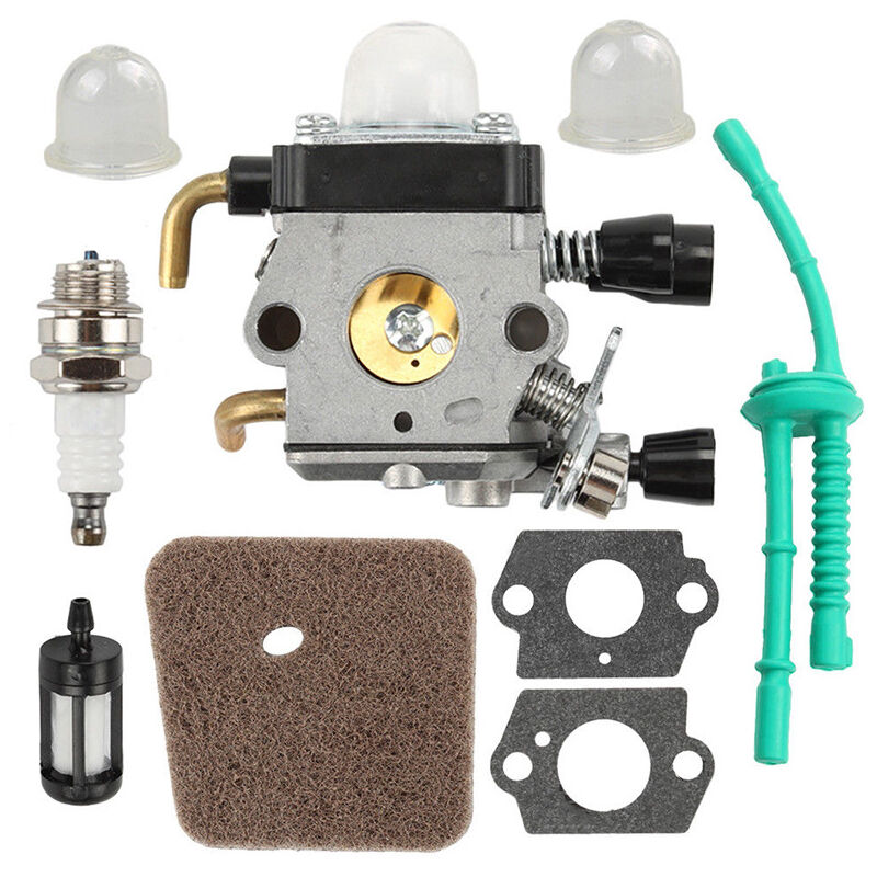 Csparkv - Carburateur avec kit de Conduite de Carburant Filtre à air pour stihl FS38 FS45 FS46 FS55 KM55 HL45 FS45L FS45C FS46C FS55C FS55R FS55RC