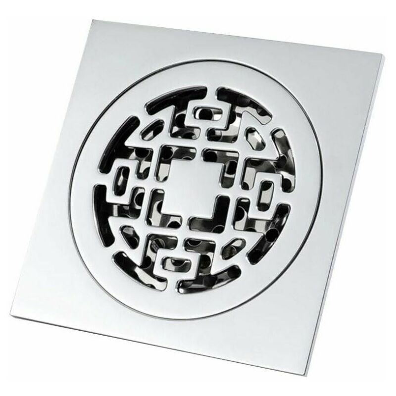 Csparkv - Carré Canal de drain de douche Cheveux catcher-10x10cm, Cuivre Anti odeur Douche, siphon de cheveux Grand-déplacement Douche Les grilles