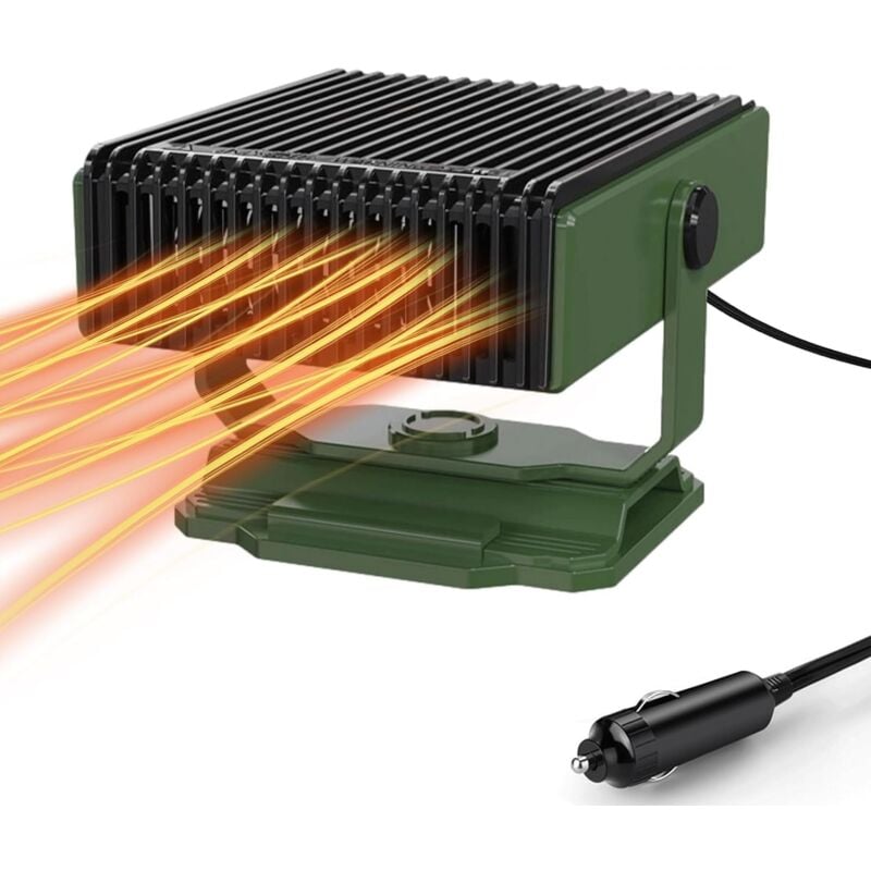 Csparkv - Chauffage de Voiture, 12V 150W Chauffage Portable de Voiture Anti-buée Dégivreur de Pare-Brise, Portabilité Chauffage Allume Cigare,